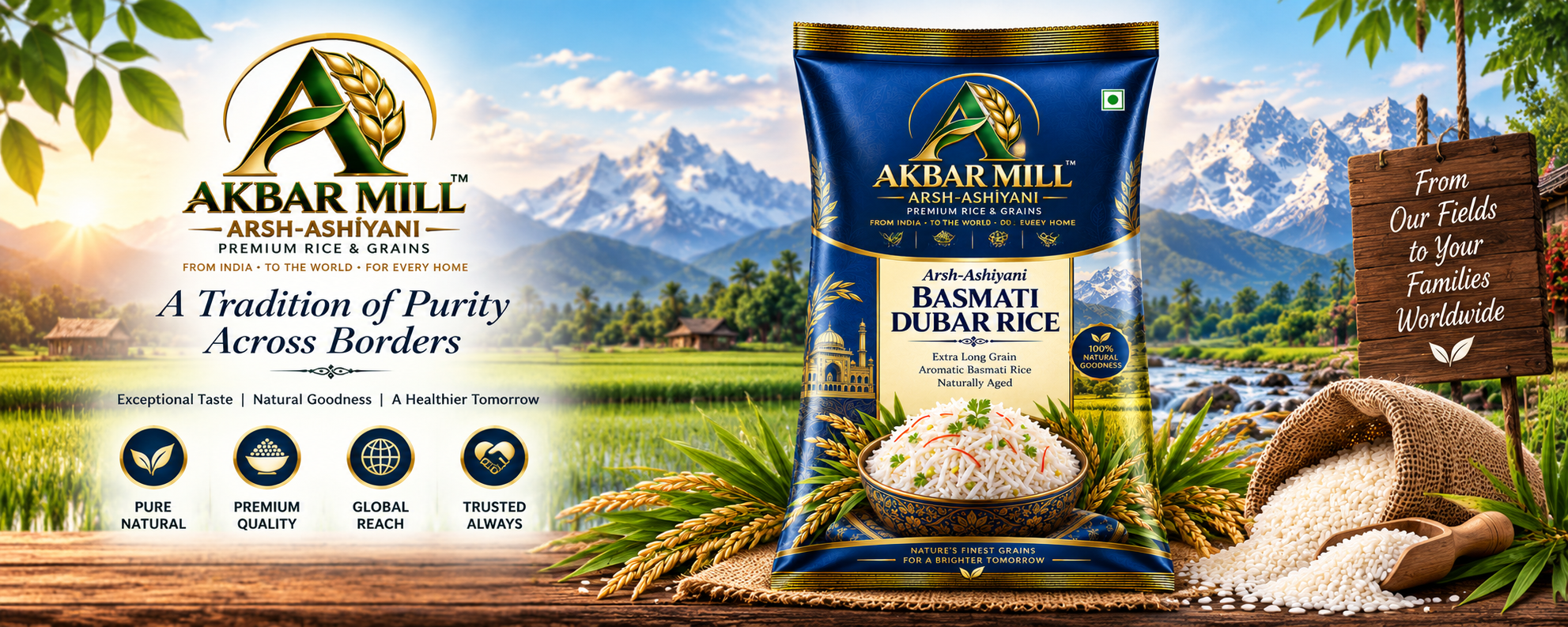 Akbar Mill Arsh-Ashiyani Basmati Tibar Rice
